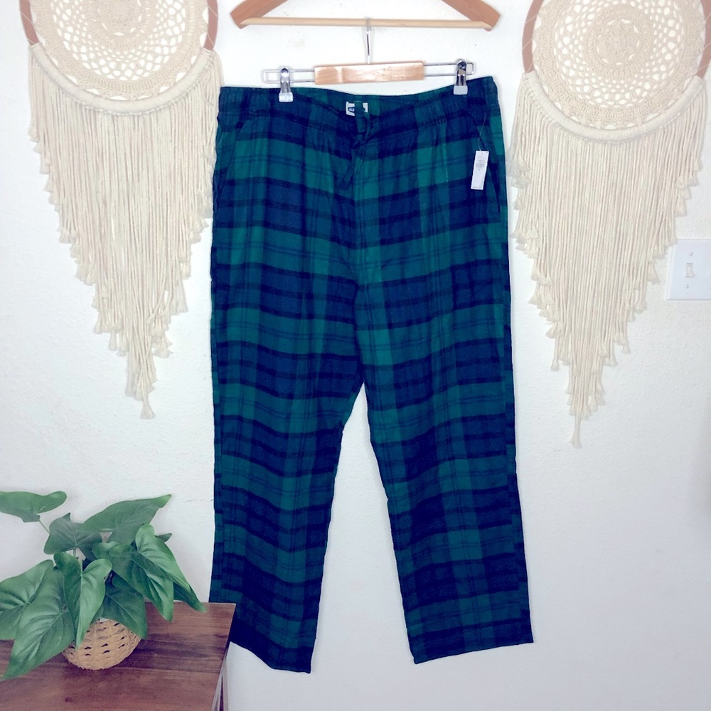 Old navy blue and green plaid men’s pajama pants XL